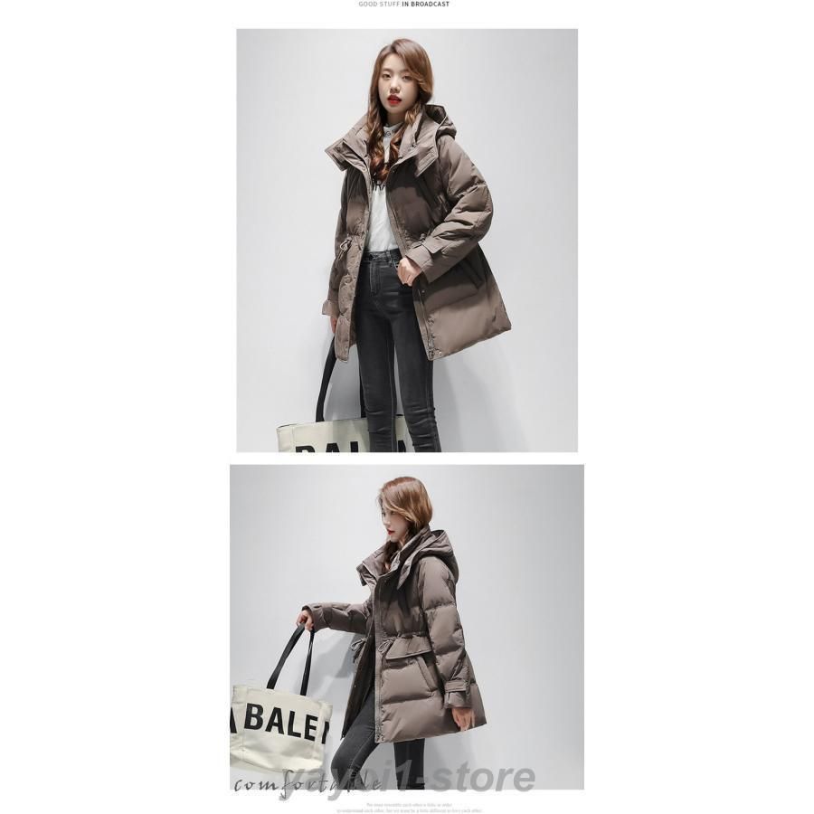 フード付き ダウンジャケット