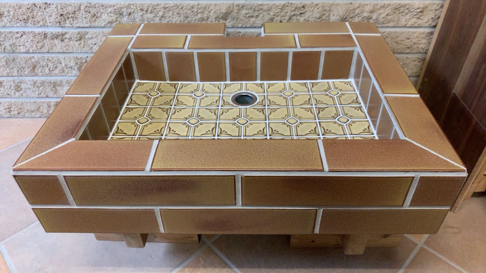 タイルシンク ガーデンシンク ガーデニング タイル流し 流し台 インテリア タイル 園芸用品