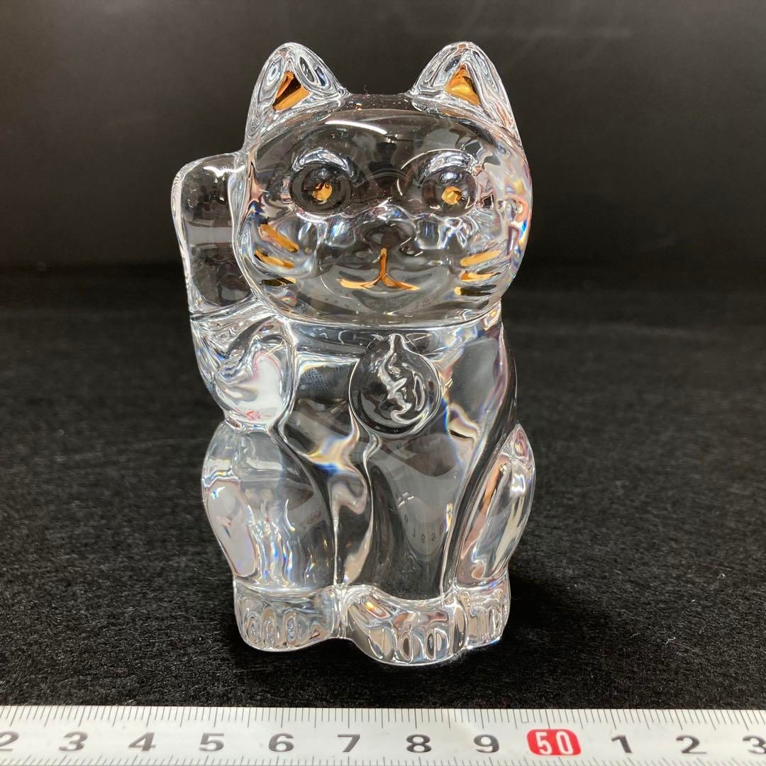 バカラ まねきねこ フィギュア 共箱 トコヒ 東金6-0228