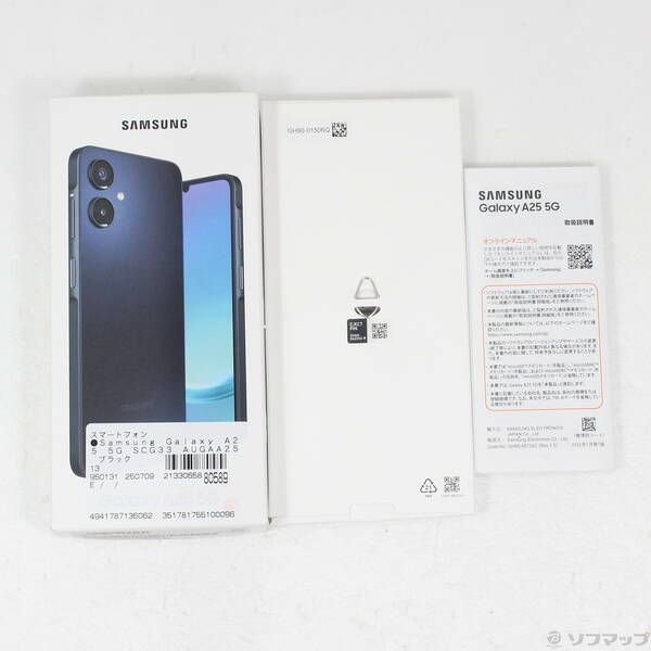 中古品〕 Galaxy A25 5G 64GB ブラック SCG33 au SIMフリー【368