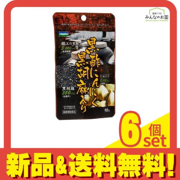 黒酢にんにく黒胡麻入り 300mg× 90球 6個セット