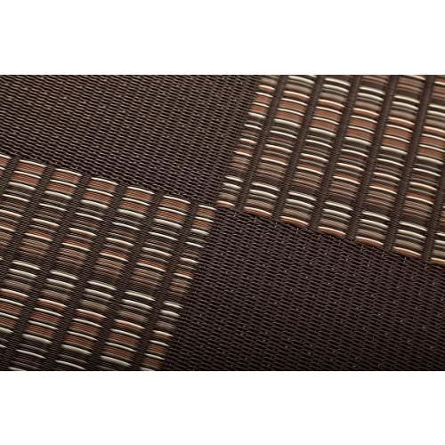 イケヒコ ラグ カーペット ウィード 本間2畳 約191×191cm ブラウン 洗える 2117012