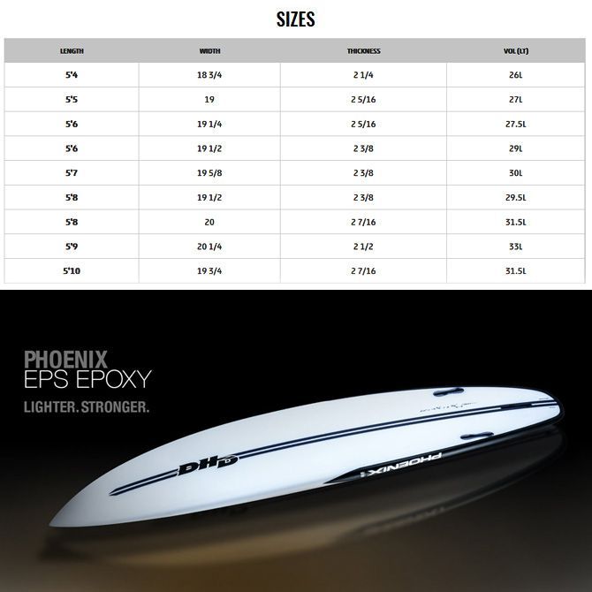 DHD ダレンハンドレー サーフボード フェニックス EPS モデル 5'5