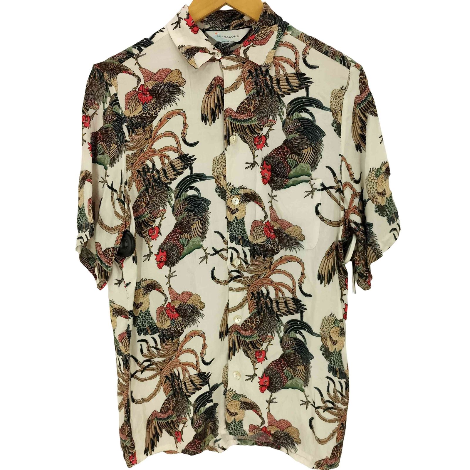 ニポアロハ NIPOALOHA 別注 GAME COCK JAKUCHU ITO S/S メンズ JPN：2