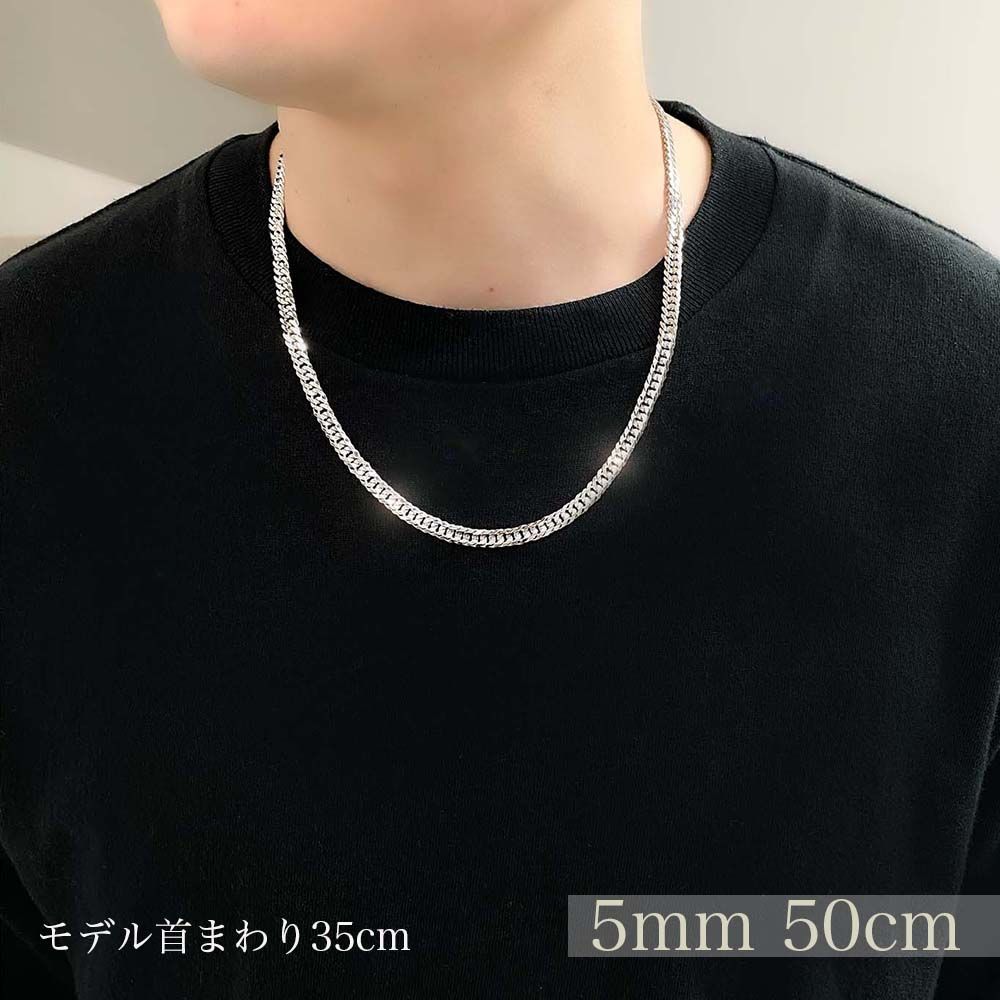 18kgp ６面 喜平チェーン ネックレス 5mm50cm - アクセサリー