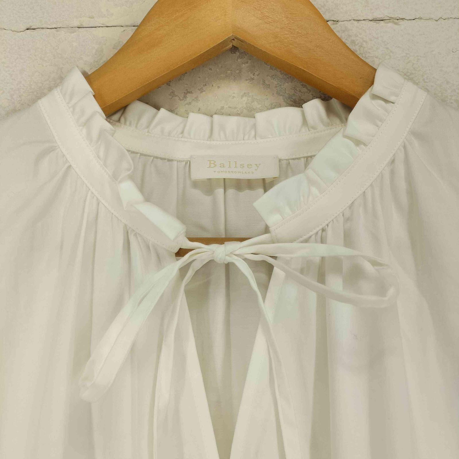 ボールジー BALLSEY ハイカウントサテン ティアードワンピース レディース 36