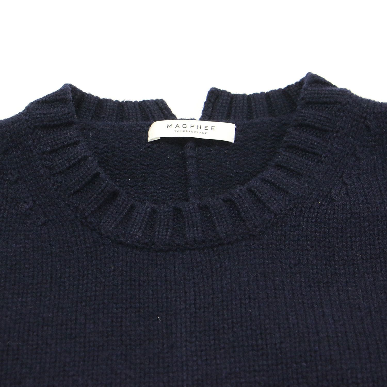 マカフィー ラムカシミヤクルーネックプルオーバー ネイビー 紺 ニットセーター マカフィー ラムカシミヤクルーネックプルオーバー ネイビー 紺 ニット