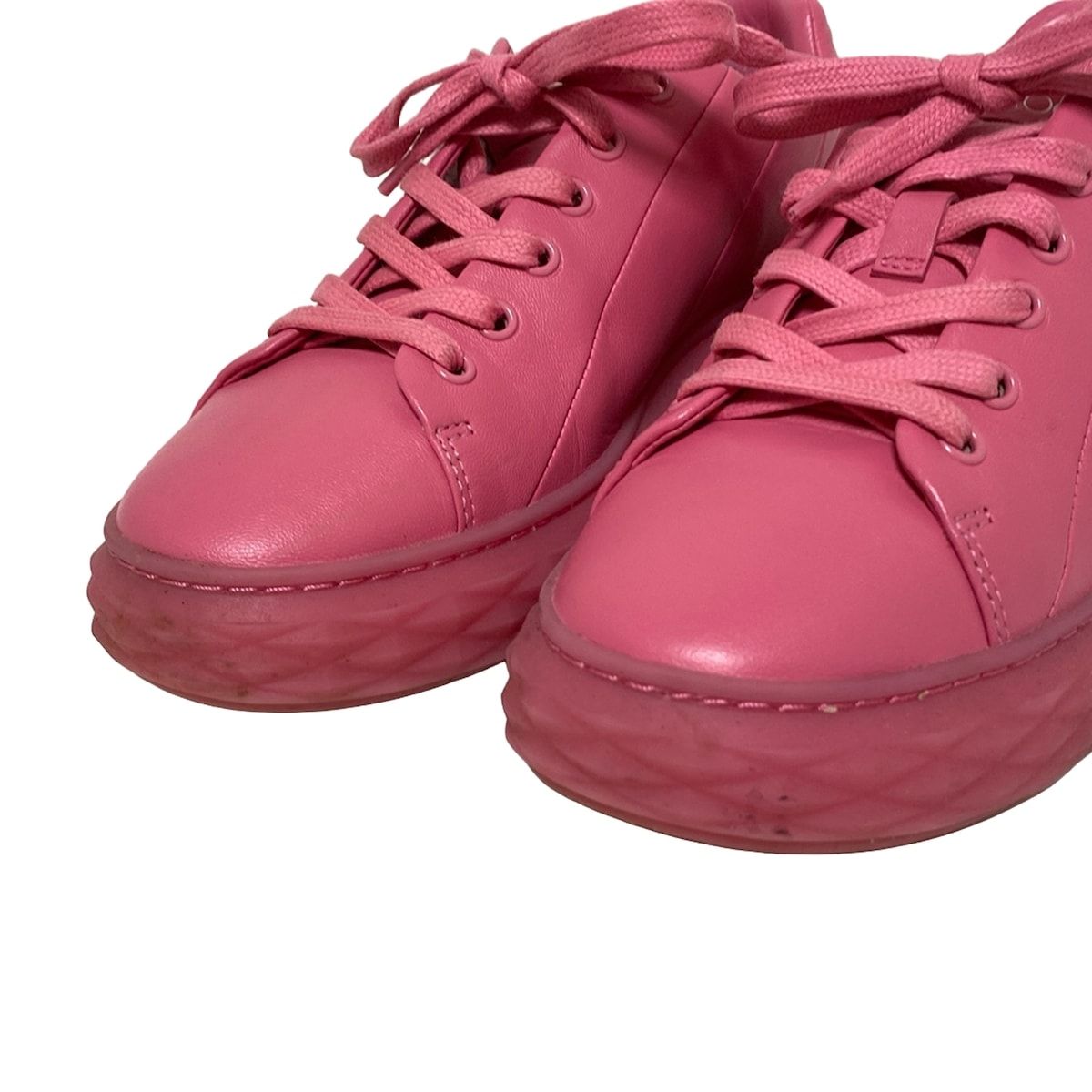 伸びやかな JIMMY CHOO ジミーチュウ スニーカー 37 レディース - ピンク インソール取外し可 レザー