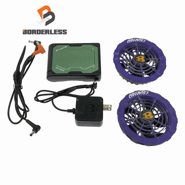 セット BURTLE バートル 22V エアークラフト バッテリー ブラック AC08-22V ファンユニット AC08-1 充電器 空調作業服 107502