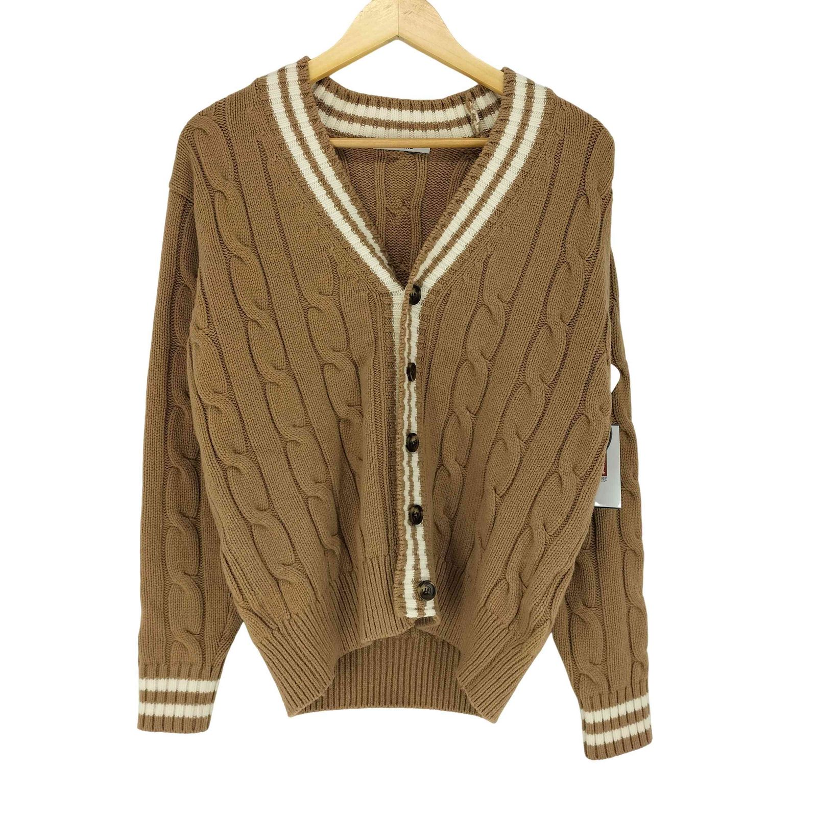 SLOANE(スローン) 23AW 5G ケーブル ライン Vネック レディース スローン SLOANE 23AW 5Gケーブル ライン Vネックカーディガン