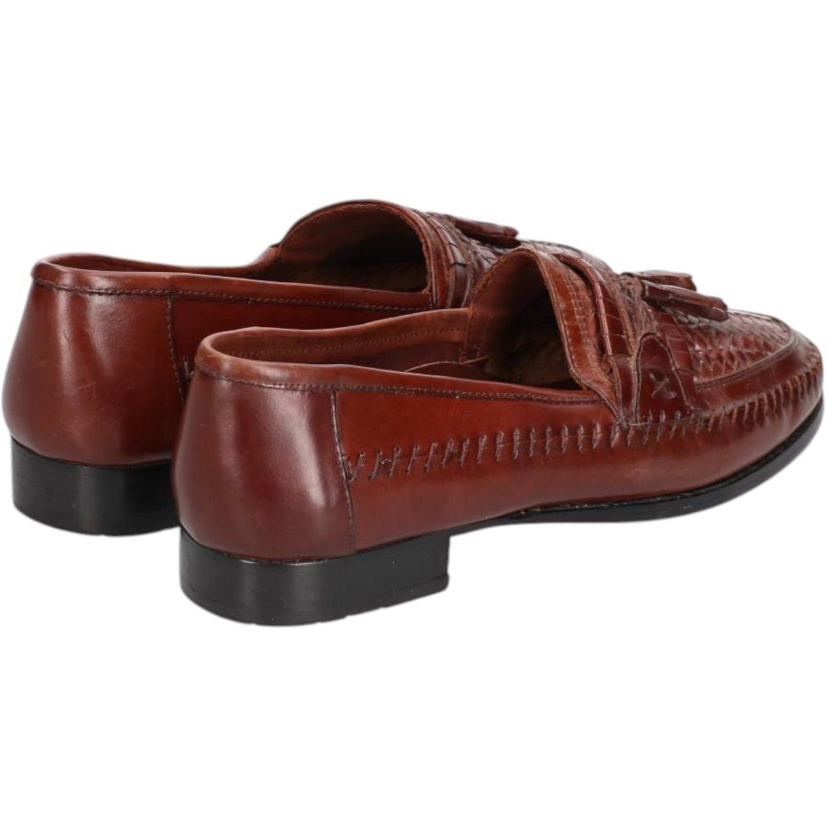 古着 ステイシーアダムス STACY ADAMS 編み込み タッセルローファー ８1 2M メンズ26.5cm相当 saa013666