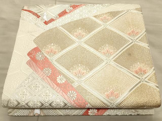 A26 袋帯　美品【富貴花鳥】　金糸　唐織　着物　正絹 平和屋着物◎六通柄袋帯 唐織 花鳥文 鶴 金糸 正絹 逸品
