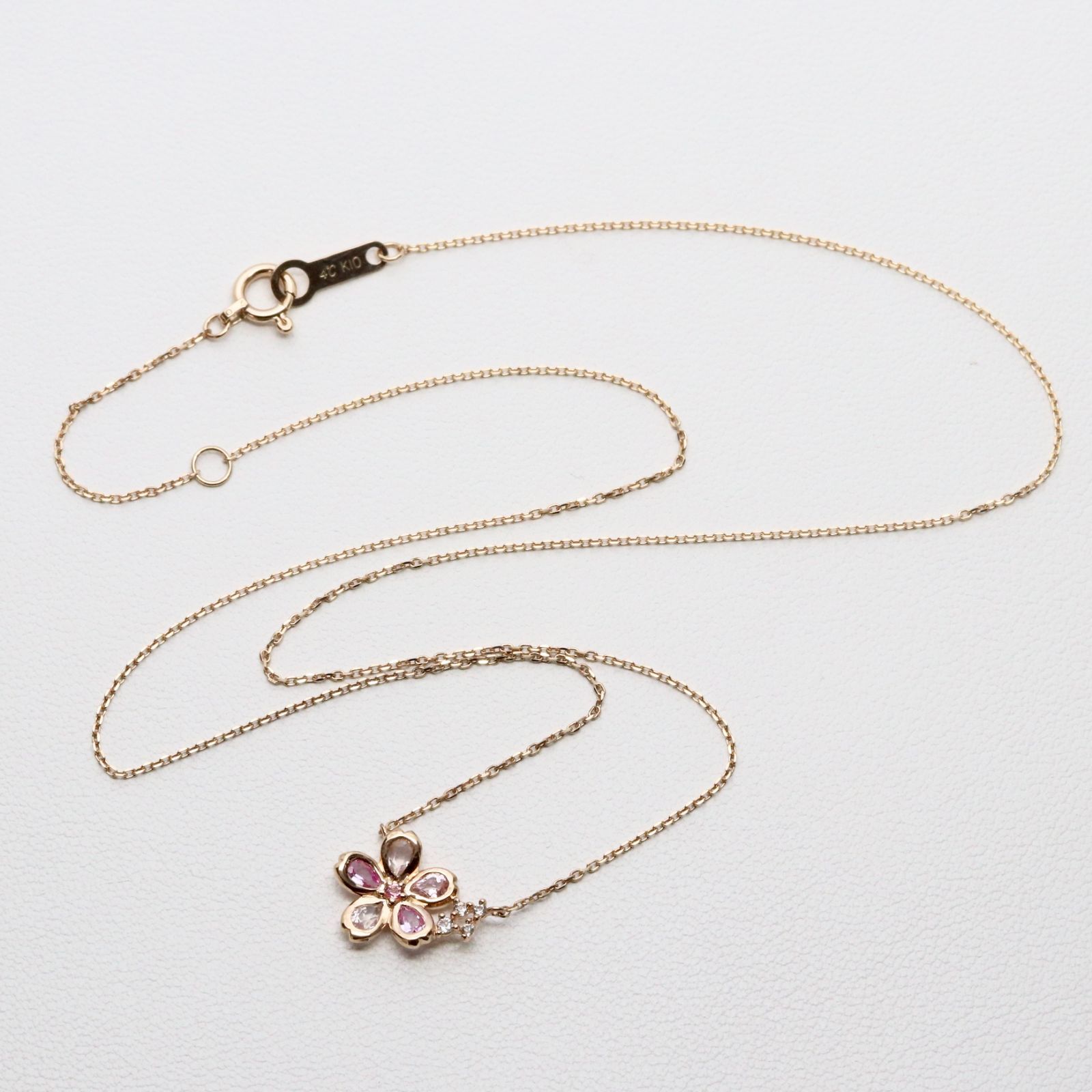 4℃ k10 ネックレス　桜　サクラコレクション 4℃ - 【4°C】2021年SAKURAコレクション／K10ピンクゴールド