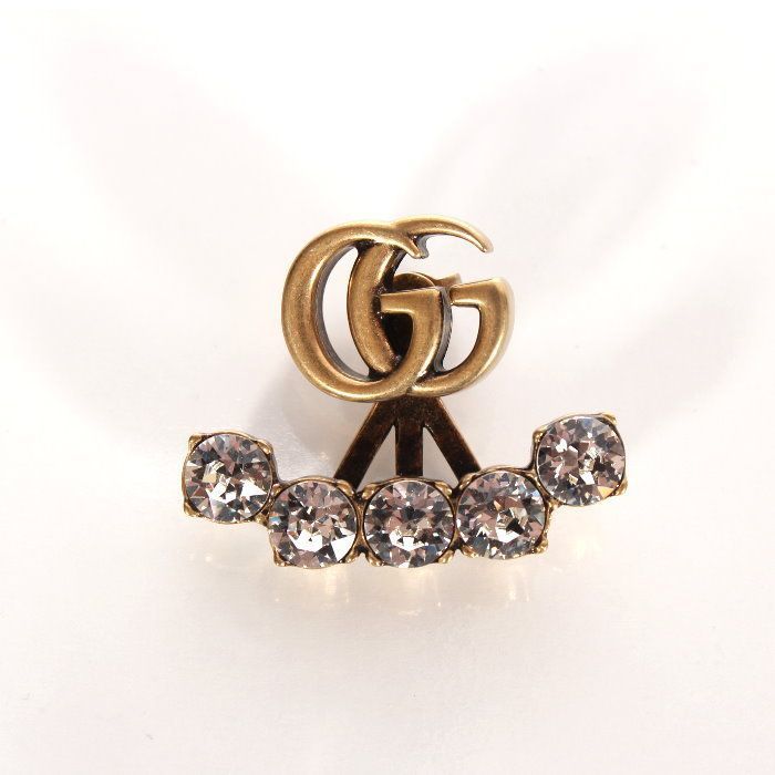 お値下げ！】 GUCCI グッチ クリスタル ダブルG シングル ピアス