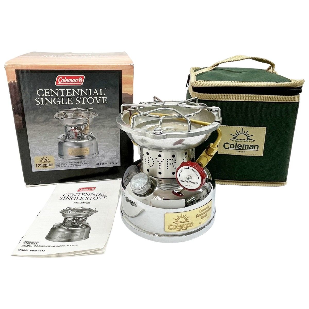 ◆◆Coleman コールマン 100周年記念 品 ガソリンシングルバーナー センテニアル シングルストーブ 502A741J