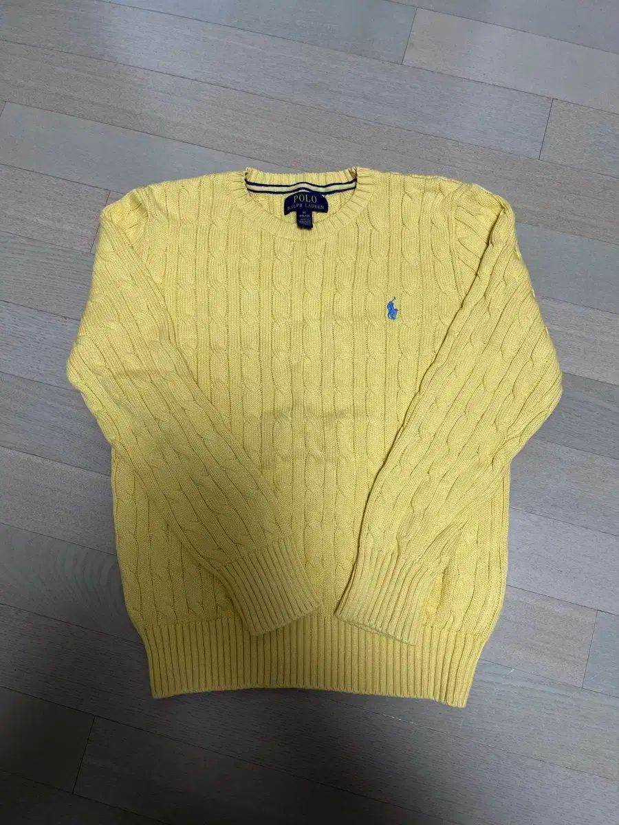 〈POLO BCSコラボ〉ケーブルニットジャケット　ライトイエロー スタッフコーディネート】〈POLO BCSコラボ〉ケーブルニットジャケット