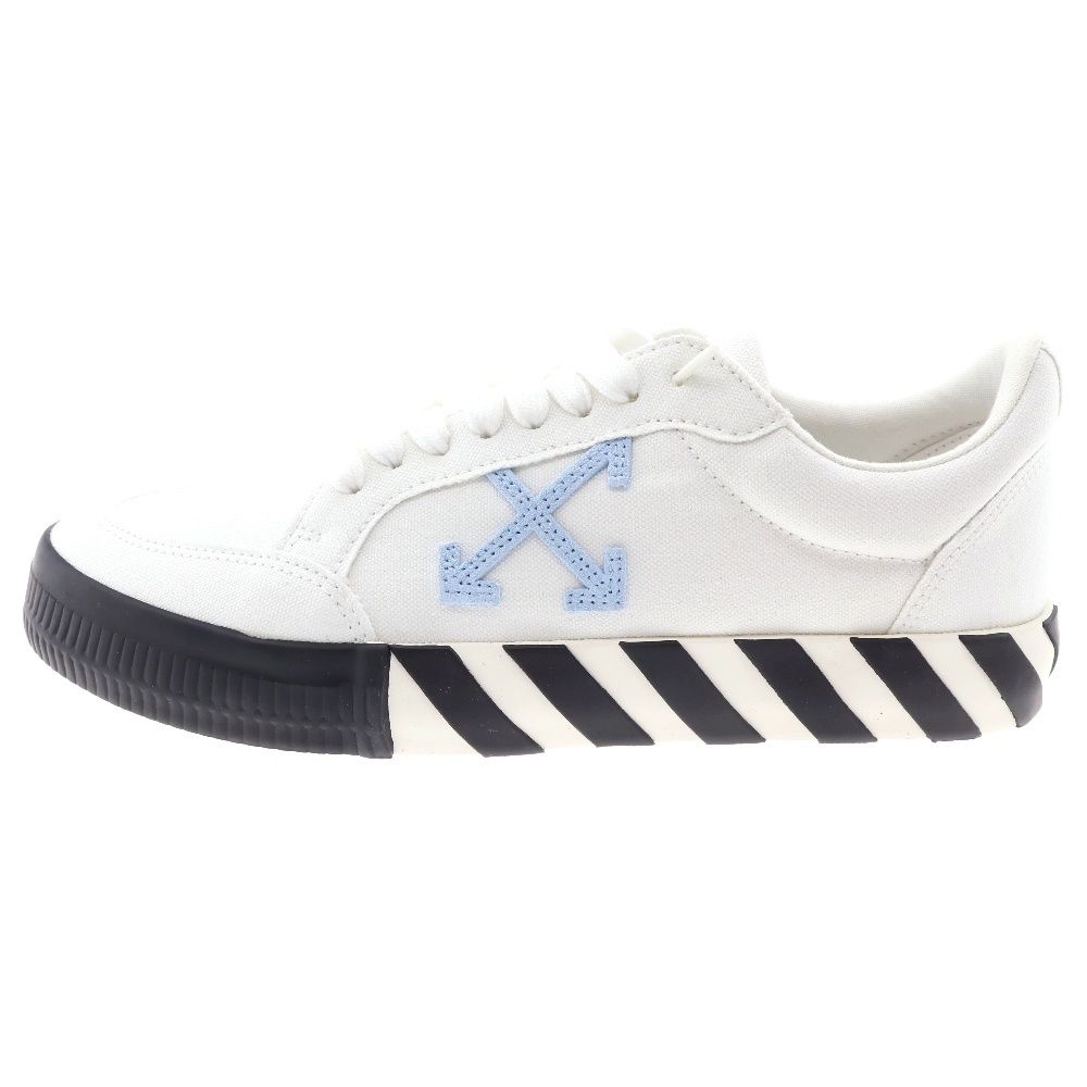 OFF-WHITE (オフホワイト) 23SS LOW VULCANIZED バルカナイズ キャンバス ローカットスニーカー ホワイト/ブラック OMIA085S23FAB001