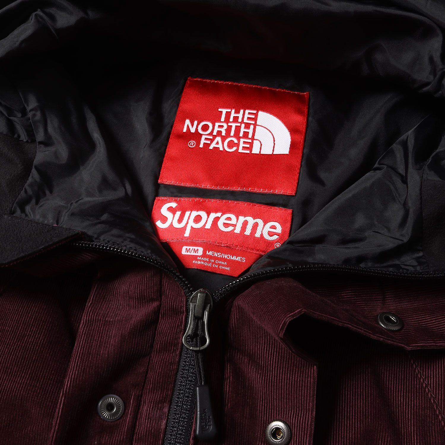 supreme north face コーデュロイ ジャケット バーガンディー シュプリーム 12AW Mountain Shell Jacket corduroy×ノースフェイス