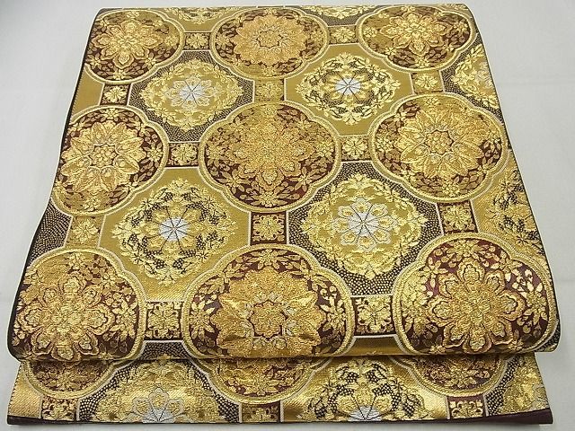 平和屋1□極上 西陣織 天保初年創始の京の老舗 洛陽織物 六通柄袋帯  