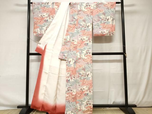 平和屋着物●上質な小紋　草花間道　正絹　逸品　未使用　AAAZ4540ph 平和屋着物○上質な小紋 草花間道 正絹 逸品 未使用 AAAZ4540ph