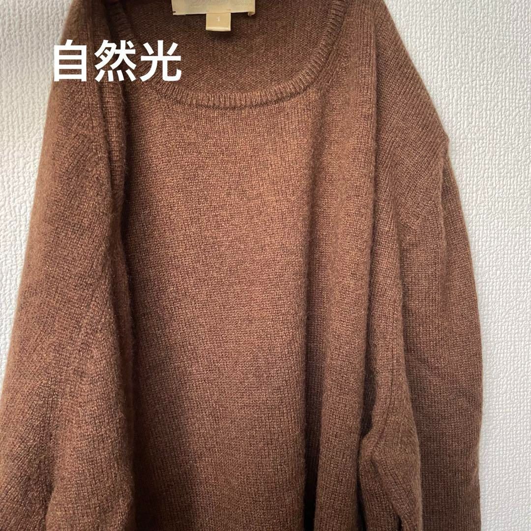 Drawer カシミヤ100% クルーネックセーター ドゥロワー ブラウン