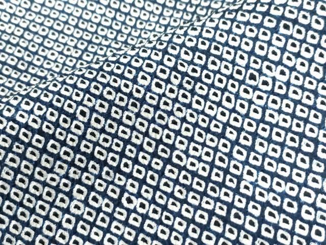 平和屋着物●大変加工の良い総絞り小紋　紺地　正絹　逸品　未使用　CAAU2794yc 平和屋着物○大変加工の良い総絞り小紋 紺地 正絹 逸品 未使用