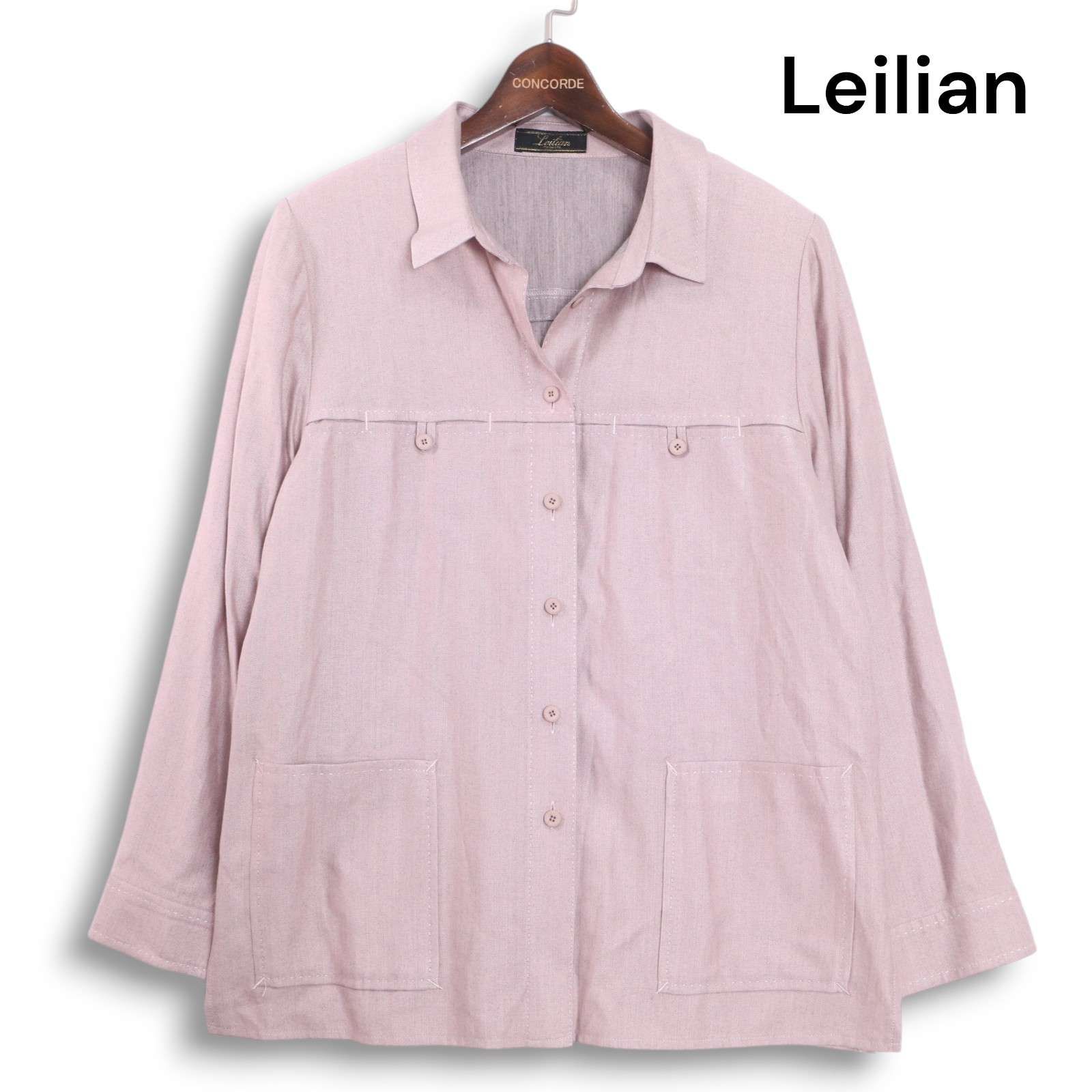 Leilian レリアン プラスハウス ウール シルク☆ 長袖 シャツ