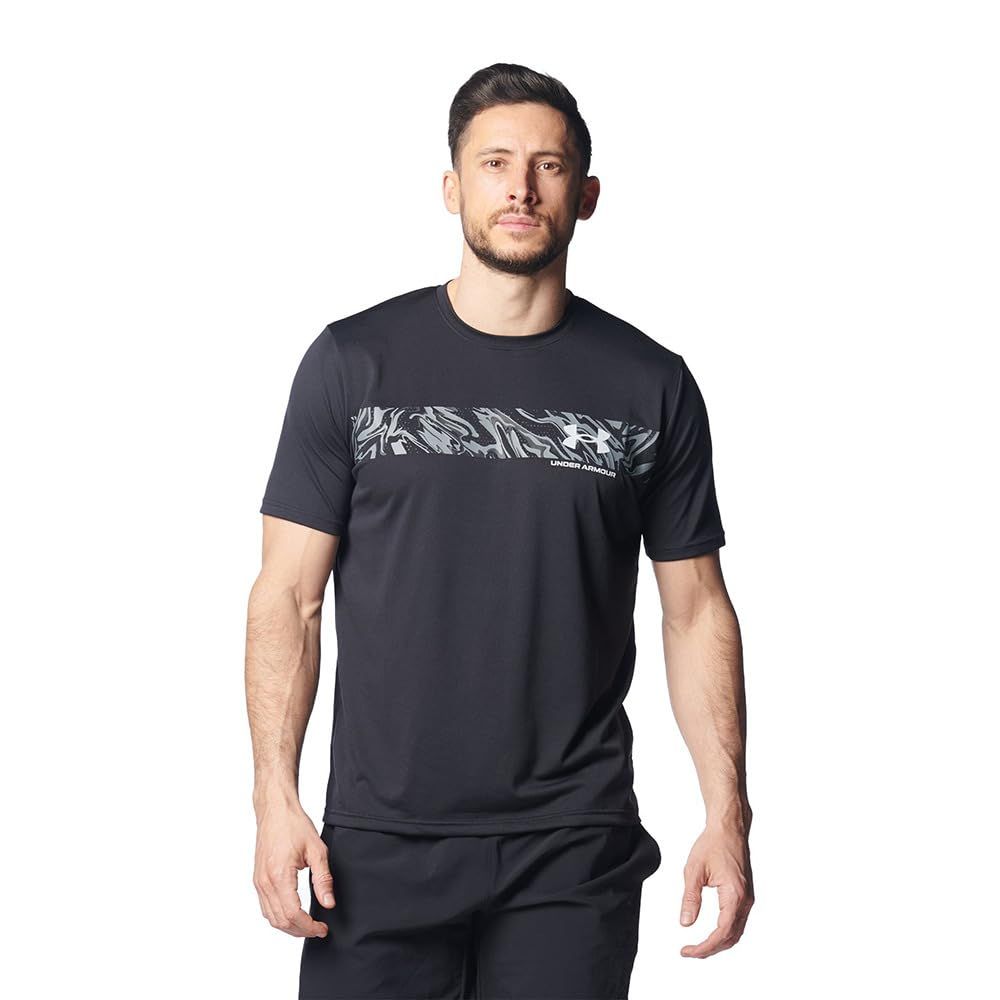 [アンダーアーマー] UA TECH SHORT SLEEVE GRAPHICBlack Steel XXL [Black / Steel /] [2XL]