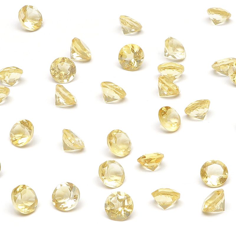 ブラジル産 シトリン コインファセットカット ルース 3mm【6コ販売
