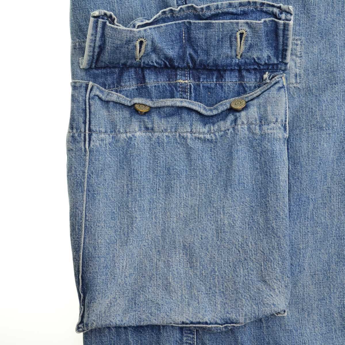 RRL/DOUBLERL】90s USA製 3つ星タグ デニムカーゴパンツ - メルカリ