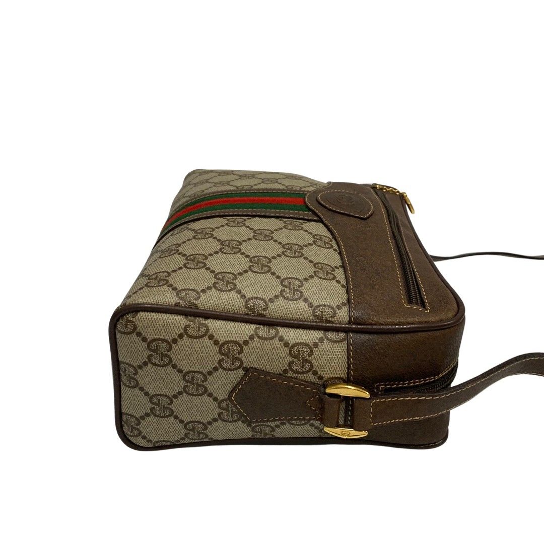 極 美品 GUCCI オールドグッチ シェリーライン GG ロゴ 金具 レザー 本
