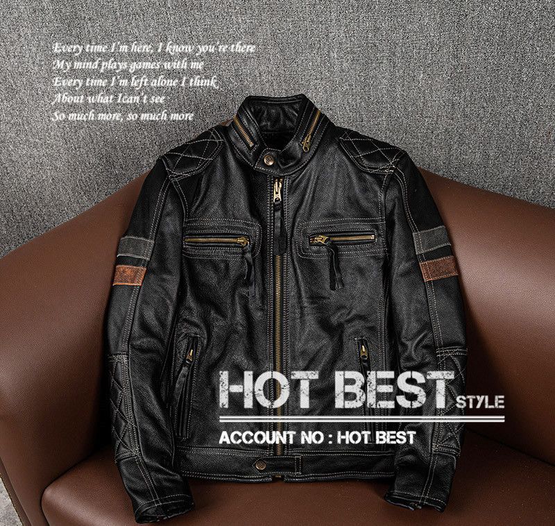 上質 メンズ レザー ジャケット カウハイド 牛革 スタンダードスタイル