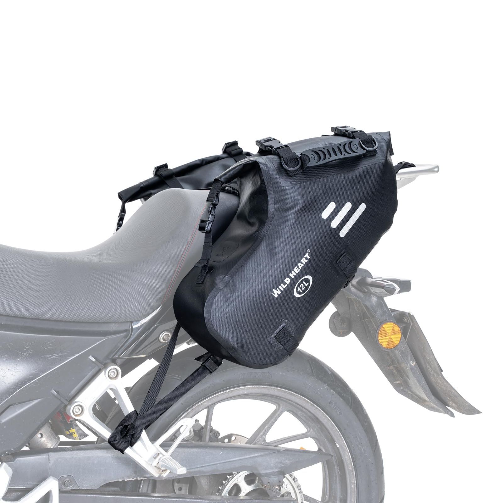 12L*2 24L オートバイサイドサドルバッグ 防水 パニアバッグ オートバイサドルバッグ トランク HEART オートバイアクセサリー WILD TPU