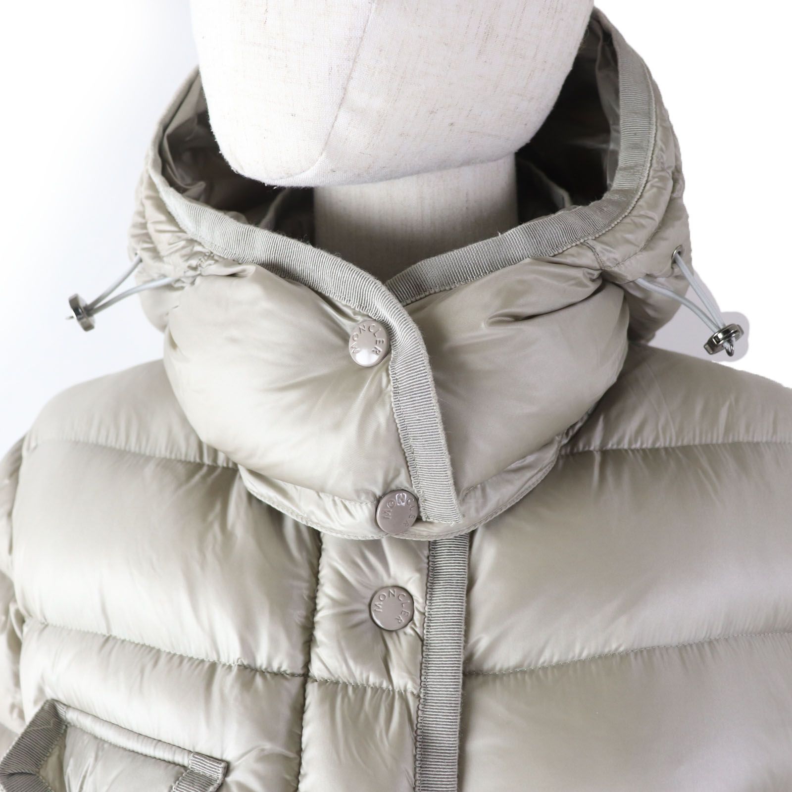 美品☆MONCLER モンクレール HERMINE エルミンヌ ロゴワッペン・フード