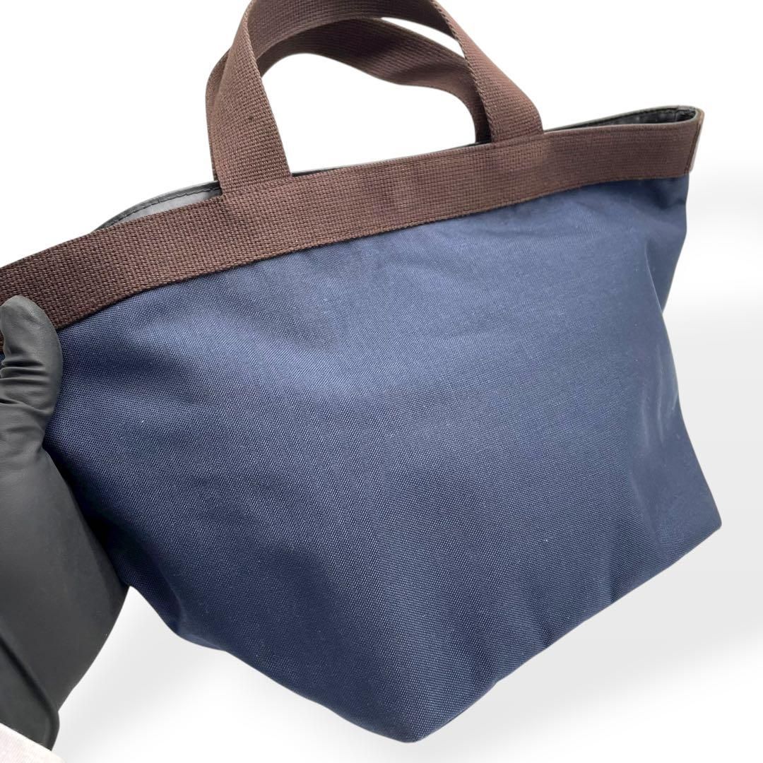 極美品 Herve Chapelier 707C トートバッグ 舟形 ネイビー