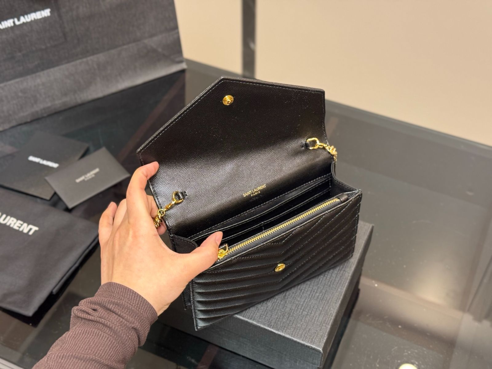 関税込/国内発送【RECTO】ENVELOPE BAG エンベロープバッグ 今日特価】YSL Envelope Bag ワイエスエル エンベロープ バッグ