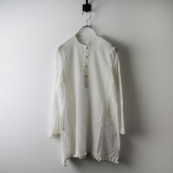 dosa ドーサ ボンボン付き ヘンリーネックカットソー 1/ホワイト  