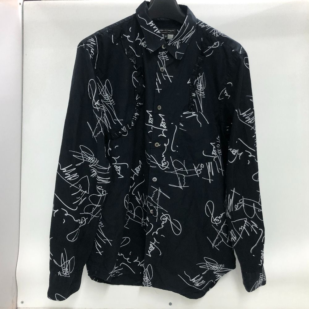 COMME des GARCONS ローリング・ストーンズ柄 長袖シャツ S 02w13942 コムデギャルソン COMME des GARCONS × ROLLING STONES