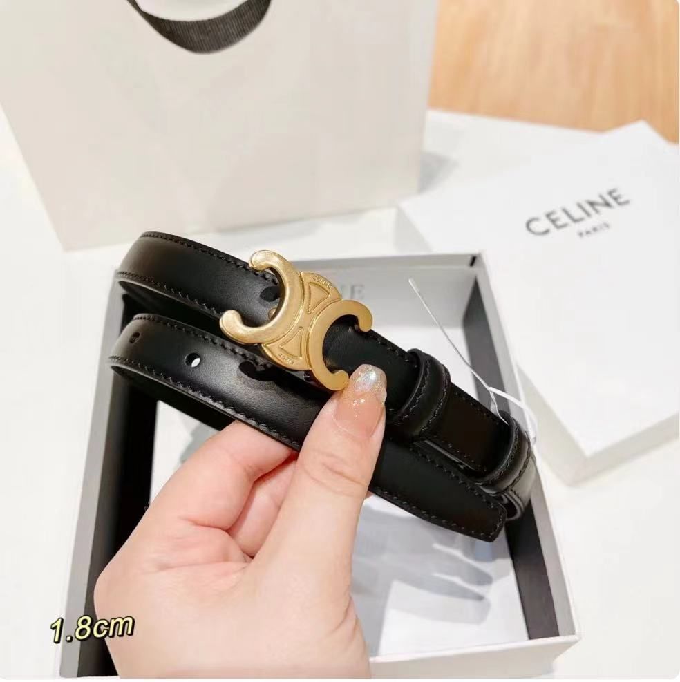 CELINE 1.8 cmレディースベルト 抵抗できないCeline凱旋門ベルト