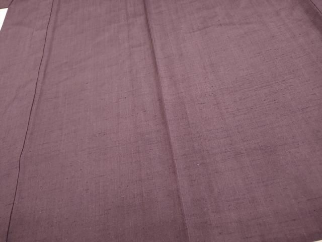 平和屋着物▽上質な紬 単衣 古代紫色 正絹 逸品 未使用 AAAS4935fy