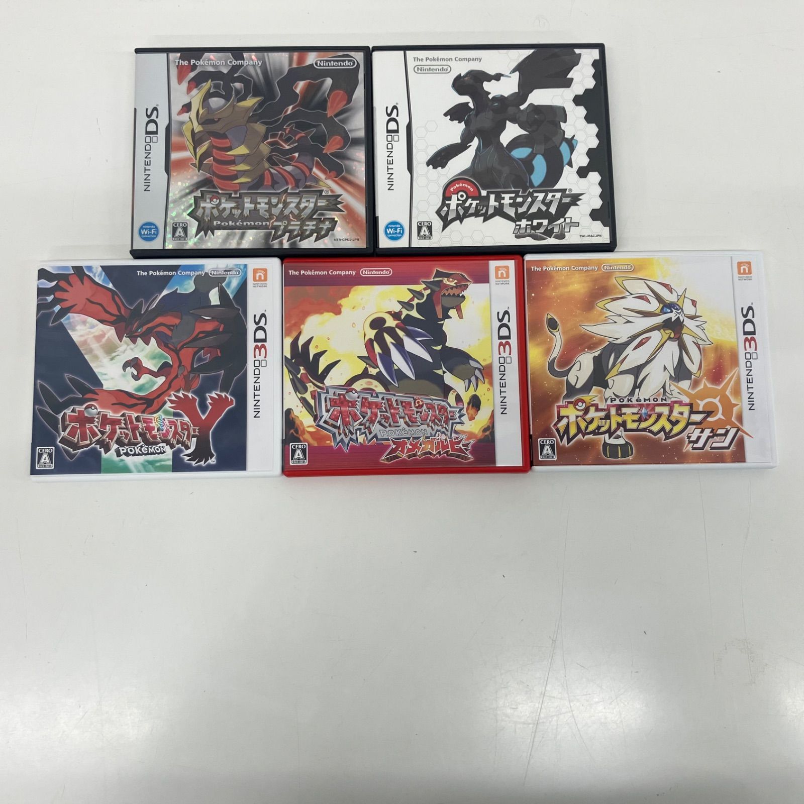 KA2 現状品 ポケットモンスター 3DS|DS ソフト 5点 プラチナ|ホワイト|Y|オメガルビー|サン