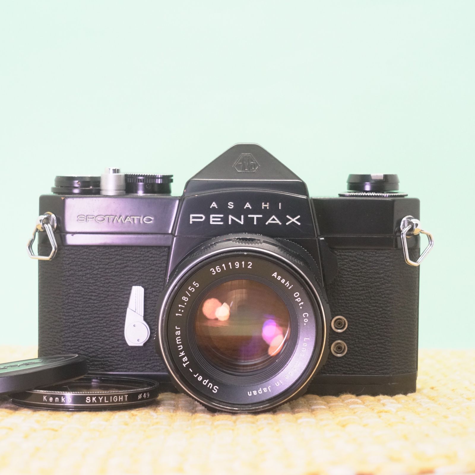 完動品◎ペンタックスSP ブラック × 55mm f1.8 フィルムカメラ 77-