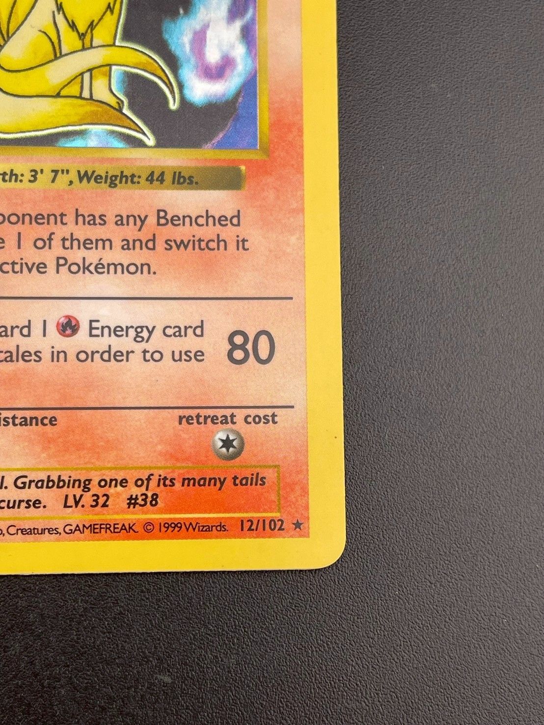 品】キュウコン 12/102 ☆ Ninetale シャドーレス 英語 英語版 旧裏