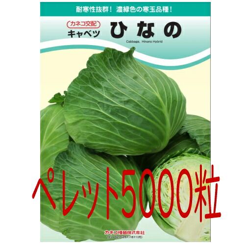 入荷次第出荷 カネコ種苗 ひなの キャベツ ペレット５０００粒