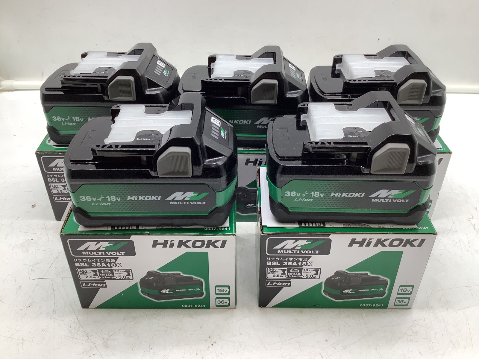 ♥ HiKOKI|ハイコーキ マルチボルト蓄電池 36V 2.5Ah BSL36A18X 5個セット ITE7WRW514JA エコツール岡崎インター店 M02