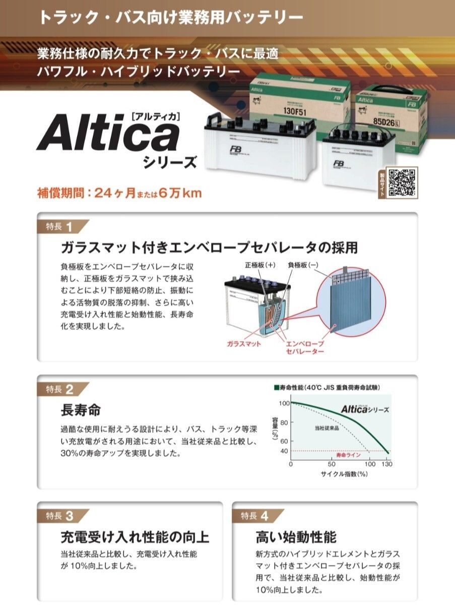 古河電池 130E41R バッテリー Alticaトラックバス業務用 沖縄 離島エリア不可 95E41R 100E41R 105E41R 110E41R 115E41R FURUKAWA