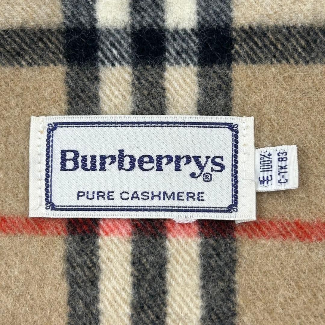 バーバリー ノバチェック カシミヤ マフラー ベージュ 英国製
