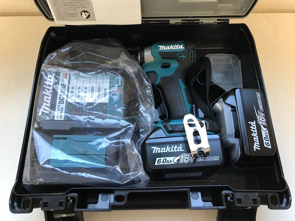 TD173DRGX ブルー 青 マキタ電動工具 純正フルセット BL1860B×2本＋充電器DC18RF付き インパクトドライバ18V 送料サービス インボイス対応領収書OK 平日のみ発送