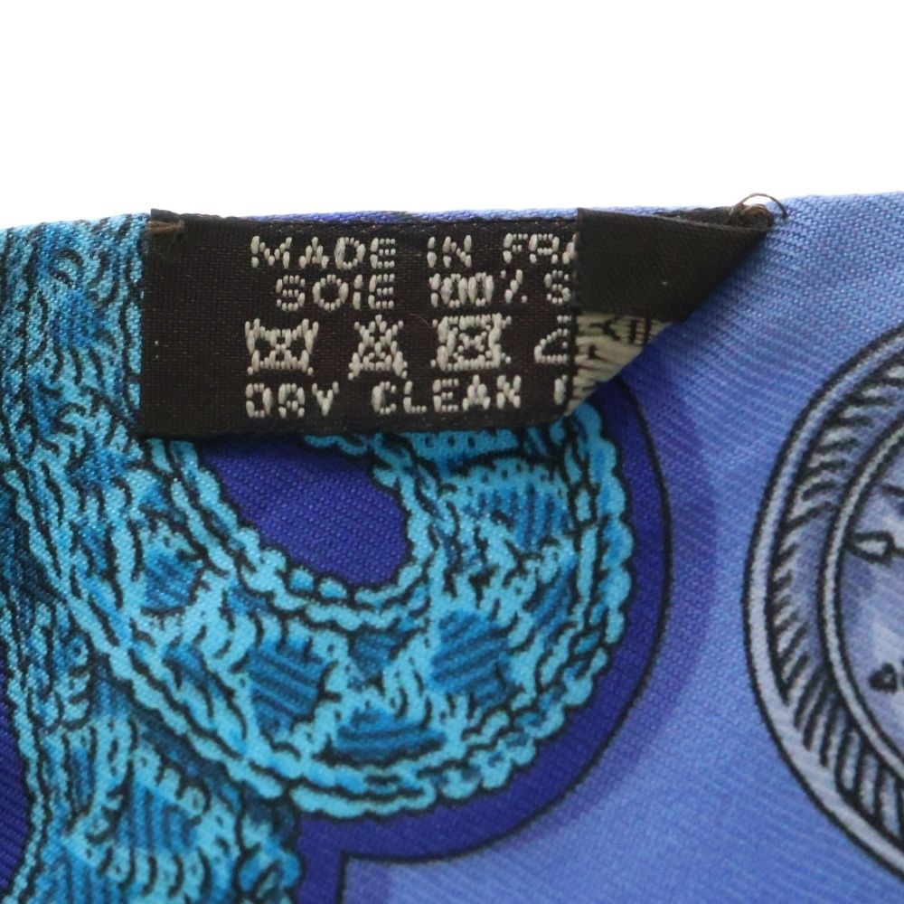 HERMES (エルメス) EPAULETTES 肩章 ツイリー シルクスカーフ ブルー  