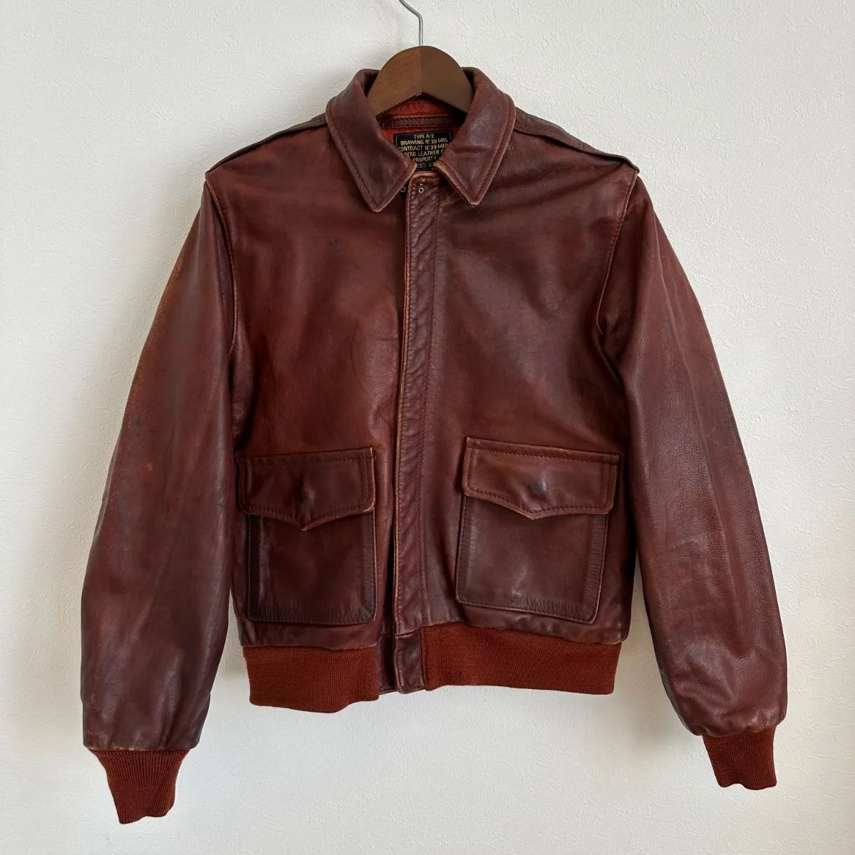 Aero Leather エアロレザー　A-2 ブラウン　サイズ38ホースハイド